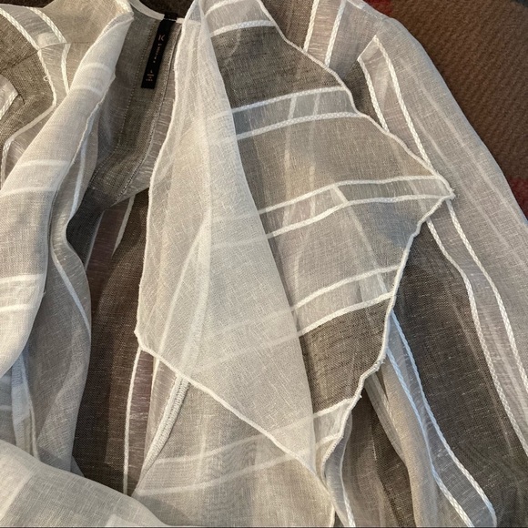 𝅺IC by Connie K Sz L Open Front Kaftan  Kimono Top Oversized 3/4 Sleeves NWT - Picture 9 of 15